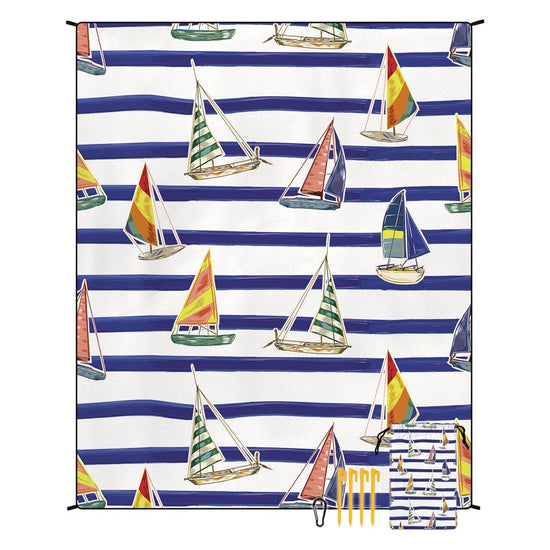 Style STD-001-24 Colorful Quick Dry Beach Mat Sand Proof Waterproof Outdoor Picnic Blanket - Compact & Lightweight