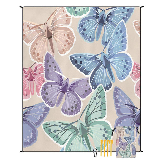 Style STD-001-26 Colorful Quick Dry Beach Mat Sand Proof Waterproof Outdoor Picnic Blanket - Compact & Lightweight