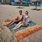 Style STD-001-26 Colorful Quick Dry Beach Mat Sand Proof Waterproof Outdoor Picnic Blanket - Compact & Lightweight