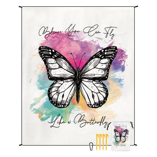 Style STD-001-27 Colorful Quick Dry Beach Mat Sand Proof Waterproof Outdoor Picnic Blanket - Compact & Lightweight