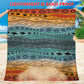Style STD-001-47 Black And White Quick Dry Beach Mat Sand Proof Waterproof Outdoor Picnic Blanket - Compact & Lightweight