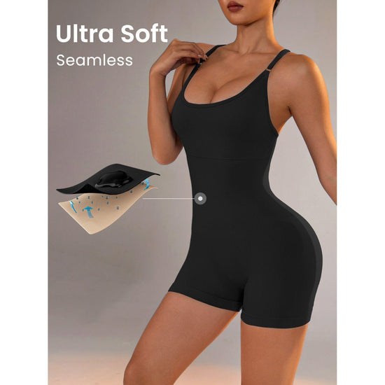 Size XS Black Nylon Seamless Yoga Bodysuit - Women&