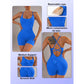 Size XS Royal Blue Nylon Seamless Yoga Bodysuit - Women&
