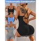Size S Light Grey Nylon Seamless Yoga Bodysuit - Women&