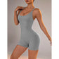 Size S Light Grey Nylon Seamless Yoga Bodysuit - Women&