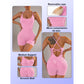 Size XS Light Pink Grey Nylon Seamless Yoga Bodysuit - Women&