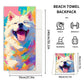 Colorful Dog Pattern 2-in-1 Foldable Beach Towel & Backpack - Microfiber Travel Set is concise