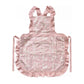 Pink Ruffled Kitchen Apron with Floral Lace - Comfortable Baking & Crafting Apron