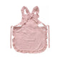 Pink Ruffled Kitchen Apron with Floral Lace - Comfortable Baking & Crafting Apron