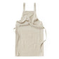 Beige Cotton Linen H-Back Apron - Solid Color Kitchen Cooking Apron with Pocket