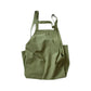 Black Cotton Linen H-Back Apron - Solid Color Kitchen Cooking Apron with Pocket