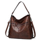 Coffee Spacious & Stylish  PU Leather Bag -  Versatile Shoulder/Crossbody