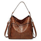 Brown Spacious & Stylish  PU Leather Bag -  Versatile Shoulder/Crossbody
