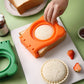 3 Pcs Rose Red Round Sandwich Sealer & Cutter - Safe Hand Guard Design, DIY Pocket Bread Mold