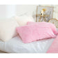 White Faux Fur Pillowcase Set - Crystal Velvet Plush Throw Pillow Covers, Bedding Accent (50x70cm, Pair)
