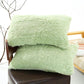 Green Faux Fur Pillowcase Set - Crystal Velvet Plush Throw Pillow Covers, Bedding Accent (50x70cm, Pair)