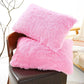 Dark Pink Faux Fur Pillowcase Set - Crystal Velvet Plush Throw Pillow Covers, Bedding Accent (50x70cm, Pair)