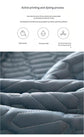 Dark Green Cooling latex texture Pillowcase Set - Latex Feeling, Solid Color, 48x74cm (Pair)