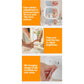 White LED Lighted Tri-Fold Makeup Mirror with Storage Drawer & Magnification(USB Charging Port)