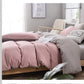 Mint Green And Grey Stitching Ultra-Soft Solid Color 4-Piece Bedding Set - Queen Size(Suitable for 2m bed)
