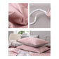 Light Brown And White Stitching Ultra-Soft Solid Color 4-Piece Bedding Set - Queen Size(Suitable for 2m bed)