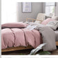 Light Brown And White Stitching Ultra-Soft Solid Color 4-Piece Bedding Set - Queen Size(Suitable for 2m bed)