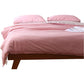 Light Brown And White Stitching Ultra-Soft Solid Color 4-Piece Bedding Set - Queen Size(Suitable for 2m bed)