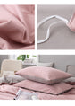 Grey And White Stitching Ultra-Soft Solid Color 4-Piece Bedding Set - Queen Size(Suitable for 2m bed)