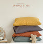 Light Yellow 100% Cotton Pillowcase Set - Envelope Closure(without pillow core)