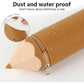 Brown Creative Silicone Pencil Case - High-Value Stationery  - Large Capacity Desk Organizer