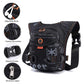 Black Rugged Polyester Waist Pack - Stylish, Multi-Compartment Crossbody Bag for Outdoor Adventures