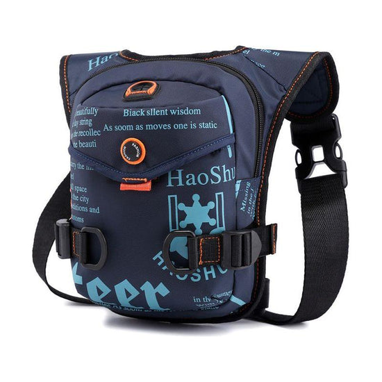 Blue Rugged Polyester Waist Pack - Stylish, Multi-Compartment Crossbody Bag for Outdoor Adventures