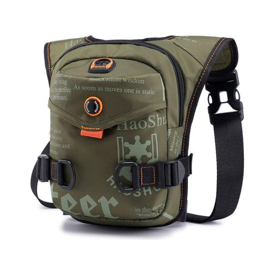 Green Rugged Polyester Waist Pack - Stylish, Multi-Compartment Crossbody Bag for Outdoor Adventures