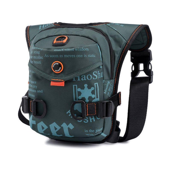 Dark Green Rugged Polyester Waist Pack - Stylish, Multi-Compartment Crossbody Bag for Outdoor Adventures