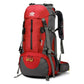 Red High-Capacity Nylon Hiking Backpack - Durable, Multi-Functional Outdoor Travel Pack
