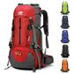 Red High-Capacity Nylon Hiking Backpack - Durable, Multi-Functional Outdoor Travel Pack