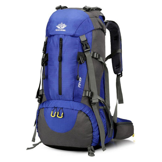 Blue High-Capacity Nylon Hiking Backpack - Durable, Multi-Functional Outdoor Travel Pack