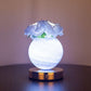 Blue Dreamy Rose Planet Lamp Night Light - Elegant 21cm USB-Charged 3-Color Touch Dimming Decor Gift