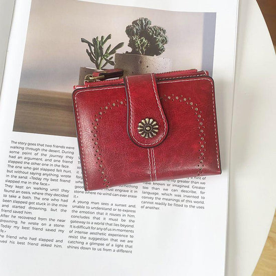 Red Vintage PU Leather Women&