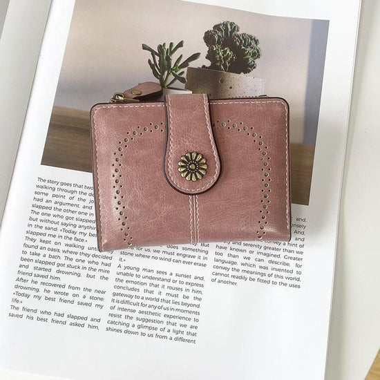 Pink Vintage PU Leather Women&