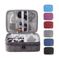 Light Blue Durable Three-Layer Earphone & Digital Organizer - Waterproof Cosmetic & Cable Storage Pouch(Photography props not included, only the bag)