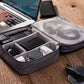 Light Blue Durable Three-Layer Earphone & Digital Organizer - Waterproof Cosmetic & Cable Storage Pouch(Photography props not included, only the bag)
