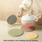 Grey 3 Pcs Premium Silicone Round Heat-Resistant Pad - 20cm Durable Kitchen Pot Mat with Anti-Slip Design