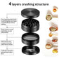 Grey Premium 4-Layer Zinc Alloy Herb Grinder - Magnetic Lid & Fine Grinding, 63mm, 162g