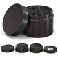 Silver Premium 4-Layer Zinc Alloy Herb Grinder - Magnetic Lid & Fine Grinding, 63mm, 162g