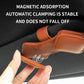 2 Pcs Orange Car Sun Visor Glasses Holder Clip with Dual Magnetic Clamps - PU Leather, Anti-Slip, and Multi-Functional Storage