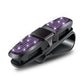 6 Pcs Purple Luxury Rhinestone Car Sun Visor Glasses Clip - Multi-Functional, 180° Rotatable, ABS Material