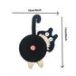 4 Pcs White Cute Cat Butt Knitted Coaster - Lightweight Crochet Drink Mat, 15x10cm