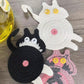 4 Pcs Black And White Cute Cat Butt Knitted Coaster - Lightweight Crochet Drink Mat, 15x10cm