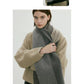 Green Luxury Striped Suede-Feel Scarf - Soft and Warm for All Seasons